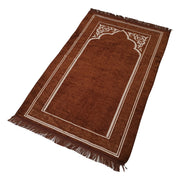 Islamic Luxury Woven Chenille Prayer Rug Janamaz Sajadah