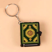 1Pcs New Muslim Keychains Mini Quran Book Paper Can Read Pendant Key Ring Islamic Unisex Religious Jewelry Wholesale Islam Gift