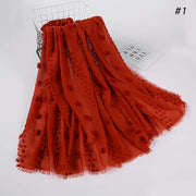 New Islamic Hijab for Women – Flocked Bubble Malaysia Style Stretch Scarf