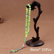 33 Prayer Rosary Beads 8mm Natural Stone Agate Color Optional For Islamic Tasbih Muslim Men Allah Mohammed Meditation Pendant