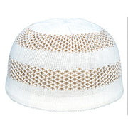 Cotton Embroidered Muslim Prayer Hat – Arab Men’s Kufi & Turban Cap