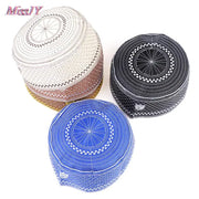 Cotton Embroidered Muslim Prayer Hat – Arab Men’s Kufi & Turban Cap