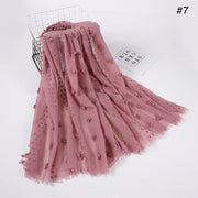 New Islamic Hijab for Women – Flocked Bubble Malaysia Style Stretch Scarf