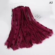 New Islamic Hijab for Women – Flocked Bubble Malaysia Style Stretch Scarf