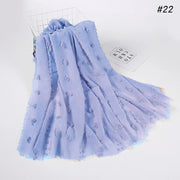 New Islamic Hijab for Women – Flocked Bubble Malaysia Style Stretch Scarf