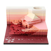 Omoshiroi Block 3D Memo Pad Mosque Building Eid Gifts Islam Masjid Santorini Paper Carving Notepad Custom Souvenir Gift Items