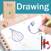 French Calligraphy Arabic Kids Writing Sticker English Magic Copy Book Practice Copybooks Pen Chinese Free Wiping