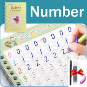 French Calligraphy Arabic Kids Writing Sticker English Magic Copy Book Practice Copybooks Pen Chinese Free Wiping