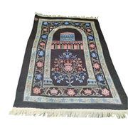Chenille Fabric Muslims Prayer Mat Kaaba Pattern Worship Blanket Kneeling Floor Mats Arabic Prayer Rugs Pilgrimage Ramadan Gifts