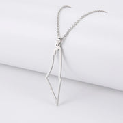 Israel Palestine Map Pendant Necklace For Women Men Arabic African Jamaica Stainless Steel Gold Color Chain Necklaces Jewelry