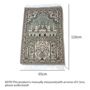 Muslim Prayer Rug – Portable Carpet Blanket with Tassels