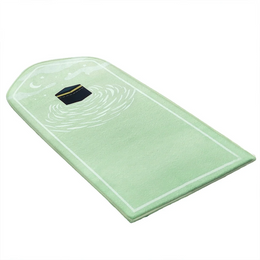 Prayer Rug Prayer Mat for Ramadan Portable Worship Kneel Embossing Floor Carpets Non-Slip Soft Meditation Mat Green
