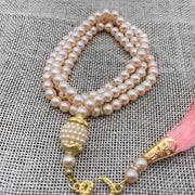 New Glass Pearls Tassel Turkish Style Muslim Rosary Islamic Prayer Beads Bracelet Gift For Women Jewelry Accessories 6mm 99pcs