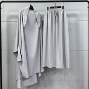 Ramadan Abayas Sets  2 Piece Set Muslim Women Hijab Dress Prayer Garment Abaya Long Khimar Arab Gown  Islamic Clothes Robe