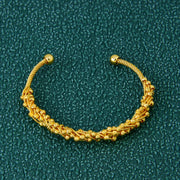 Nigeria Wedding Jewelry Bracelet 21k Gold Plated Muslim Multi Layer Beads Opening Bangles Dubai Women Bridal Vintage Jewelrys