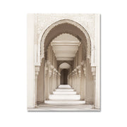 Islamic Beige Landscape Art Poster Prints Mosque Morocco Wall Canvas Painting Bohemia Picture for Living Room Home Decoration