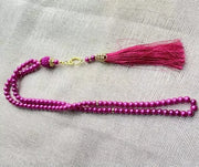 6mm 99pcs Glass Pearls Tassel Turkish Style Muslim Rosary Islamic Prayer Beads Bracelet for Women Jewelry Accessories Gift