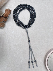 6mm 99pcs Black Stone Prayer Beads for Muslim hajj Islamic Rosary Tassel Pendant Bracelet Tasbih Tasbeeh Allah Mohammed Jewelry