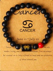 12 Zodiac Sign Virgo Leo Libra Horoscope Bracelets Women 8mm Natural Stone Beads 12 Constellation Bracelet Birthday Jewelry Gift