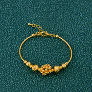 Nigeria Wedding Jewelry Bracelet 21k Gold Plated Muslim Multi Layer Beads Opening Bangles Dubai Women Bridal Vintage Jewelrys