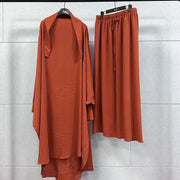 Ramadan Abayas Sets  2 Piece Set Muslim Women Hijab Dress Prayer Garment Abaya Long Khimar Arab Gown  Islamic Clothes Robe