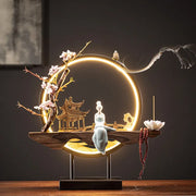 Hot Sell Backflow Incense Burner Home Decor Light Circle for Zen Yoga Meditation home fragrance Aromatherapy Festival Gift