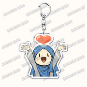 Fashion Islam Muslim Girl Woman Keychains for Accessories Bag Ramadan Eid Mubarak Hijab Keyrings Jewelry Fans Feminism Gifts
