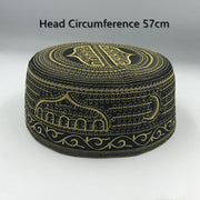 Cotton Embroidery Caps New Muslim Men Prayer Hats Arab Man Saudi Arabia Islamic Hat Turban Hijab Jewish Cap Islam Headscarf