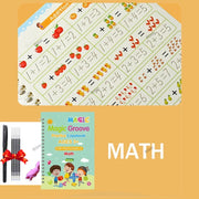 French Calligraphy Arabic Kids Writing Sticker English Magic Copy Book Practice Copybooks Pen Chinese Free Wiping