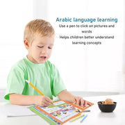 Muslim Kids Arabic Sound Book, Clear Pictures Letters Words Learning Educational Electronic Mini Sound Book for Islam Kids