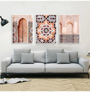 Moroccan Architecture Photography Posters and Prints Islamic Wall Art Canvas Painting Mosaic Wall Pictures for Living Room Decor