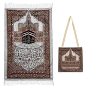 Portable Muslim Prayer Mat – High-Quality Floral Rug with Tassels