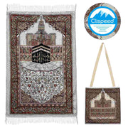 Portable Muslim Prayer Mat – High-Quality Floral Rug with Tassels