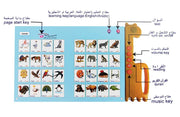 Arabic English Reading Point Book Multifunction Learning E-book for Children Fruit Animal Cognitive Daily Duaas for Muslim Kids