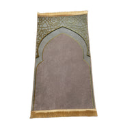 Adult Prayer Mat for Muslim Ramadan Gold Diamond Velvet  Worship Kneel Floor Carpets Non-slip Soft Portable Travel Prayer Rugs