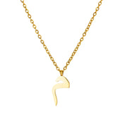 Arabic Alphabet Necklace For Women Fashion Simple Stainless Steel Letter Name Choker Necklace Lucky Amulet Muslim Female Jewelry