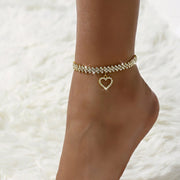 Rhinestone Anklets Chain Women Shining Ankle Bracelet Irregular Personality Beach Foot Accessories Wedding Party Jewelry