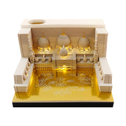 Omoshiroi Block 3D Memo Pad Mosque Building Eid Gifts Islam Masjid Santorini Paper Carving Notepad Custom Souvenir Gift Items