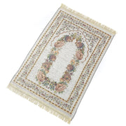 Muslim Floor Rug Ramadan Worship Blanket Chenille Prayer Mat With Tassel Sajadah 100x70cm