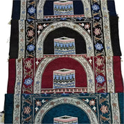 Chenille Fabric Muslims Prayer Mat Kaaba Pattern Worship Blanket Kneeling Floor Mats Arabic Prayer Rugs Pilgrimage Ramadan Gifts