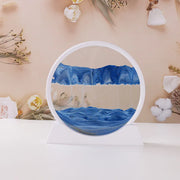 Sandscape Moving Sand Art Frame Quicksand 3D Dynamic Liquid Hourglass Kinetic Sand Painting Flowing Sand Office Home Decor Gifts