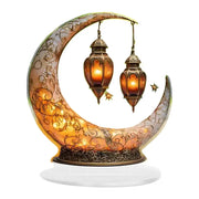 Ramadan Festival 2D Acrylic Moon Craft Ornaments Castle Church Architecture Decoration Islamic Muslim Home Party Table Gift