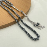 6mm 99pcs Black Stone Prayer Beads for Muslim hajj Islamic Rosary Tassel Pendant Bracelet Tasbih Tasbeeh Allah Mohammed Jewelry