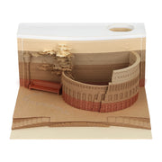 Omoshiroi Block 3D Memo Pad Mosque Building Eid Gifts Islam Masjid Santorini Paper Carving Notepad Custom Souvenir Gift Items