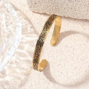 Ayatul Kursi Stainless Steel Bracelet Islamic Muslim Quran Verse Cuff Bracelet for Men Women Ramadhan Festival Jewelry Gift