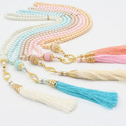6mm 99pcs Glass Pearls Tassel Turkish Style Muslim Rosary Islamic Prayer Beads Bracelet for Women Jewelry Accessories Gift