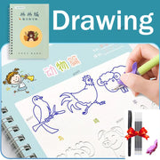 French Calligraphy Arabic Kids Writing Sticker English Magic Copy Book Practice Copybooks Pen Chinese Free Wiping