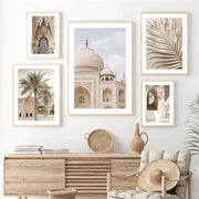 Canvas Painting Modern Moroccan Scenery Picture Wall Art Quote Islam Style Poster and Print for Home Living Room Wall Decor