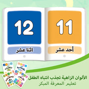 Set of 4 Arabic Children's Learning Books: Letters, Numbers, Words, Animals, Ages 2-5, Baby's First Book Gift, Early Education