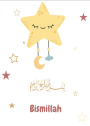Cartoon Muslim Children AL HAMDULILAH ALLAHUAKBAR Nursery Art Poster Canvas Painting Wall Prints Picture Living Room Home Decor